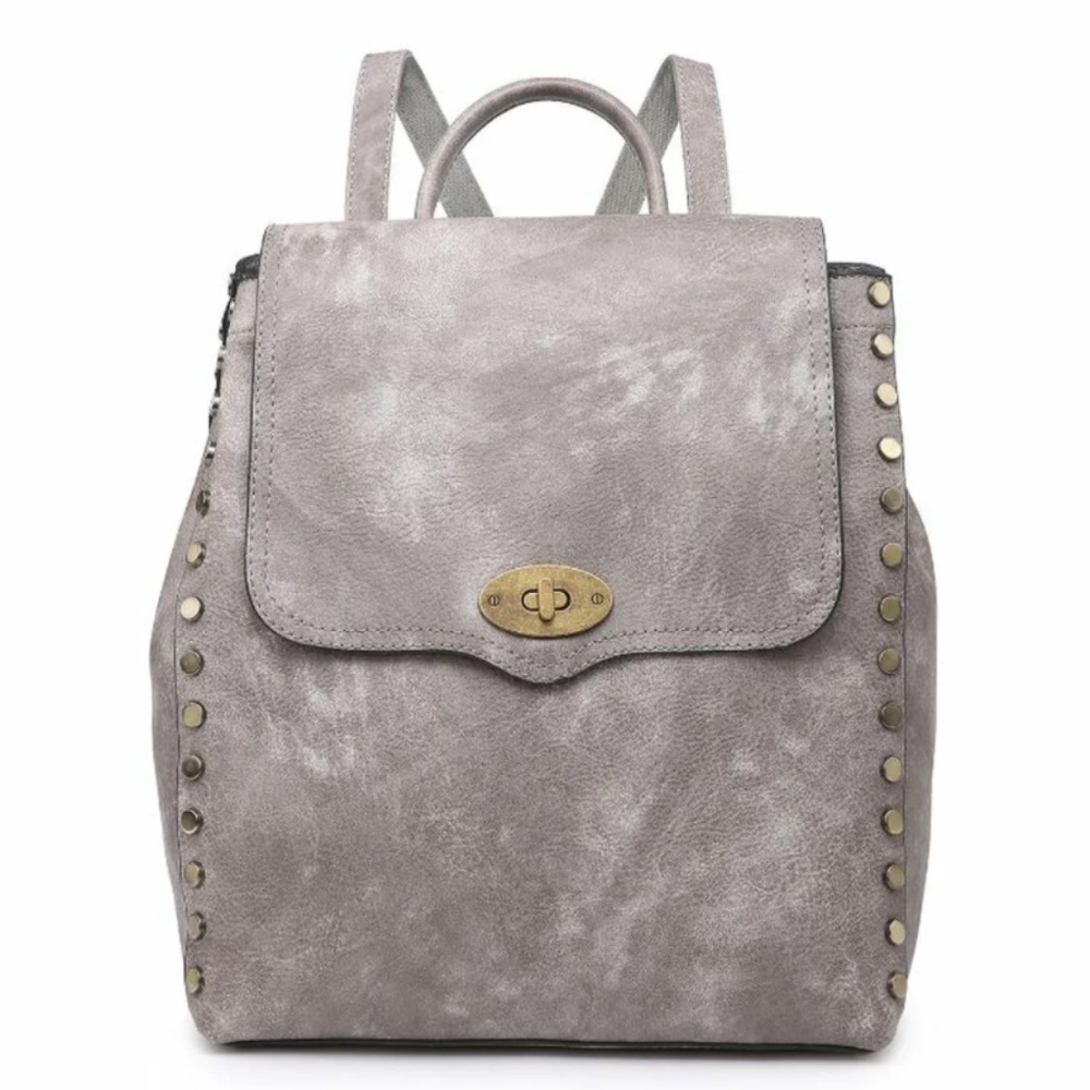 NWT - Gray Box Distressed Backpack by Jen & Co